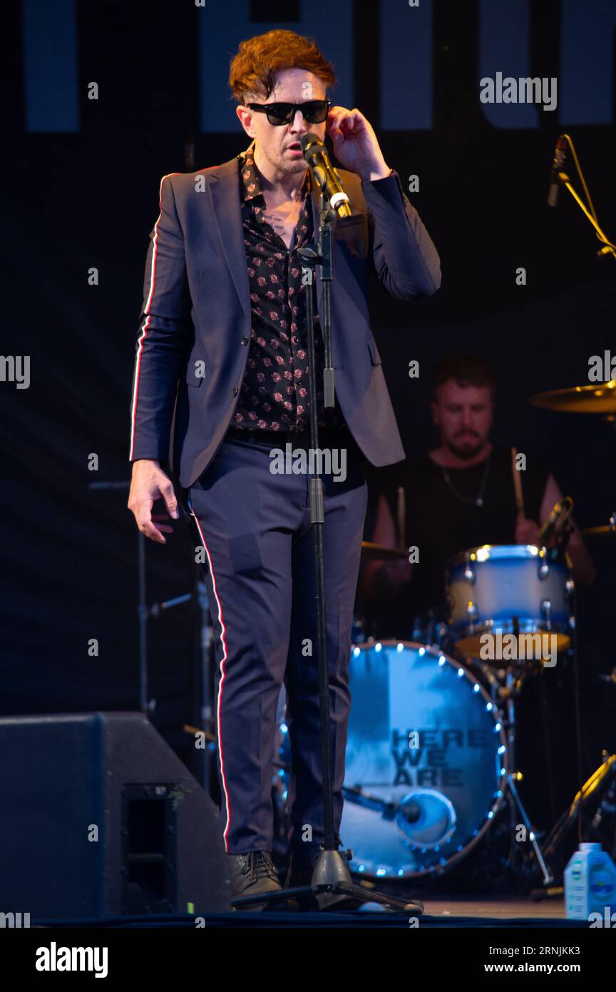 London, Vereinigtes Königreich. September 2023. Apollo Junction eröffnet die Hauptbühne am ersten Tag des Pub in the Park in Chiswick, West London. Cristina Massei/Alamy Live News Stockfoto