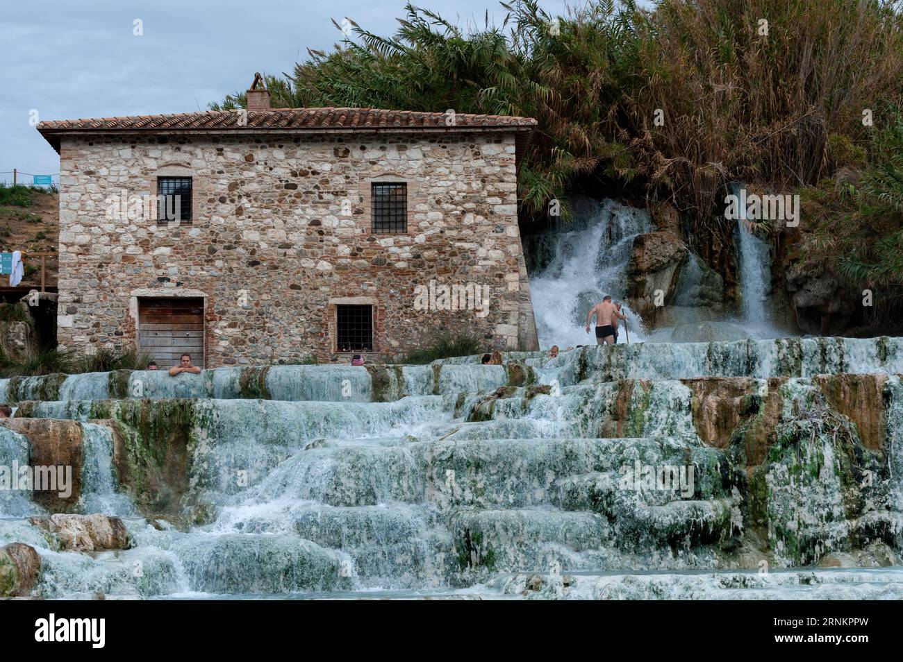 Saturnia ist ein Teil der italienischen Gemeinde Manciano in der Provinz Grosseto in der Toskana. Stockfoto