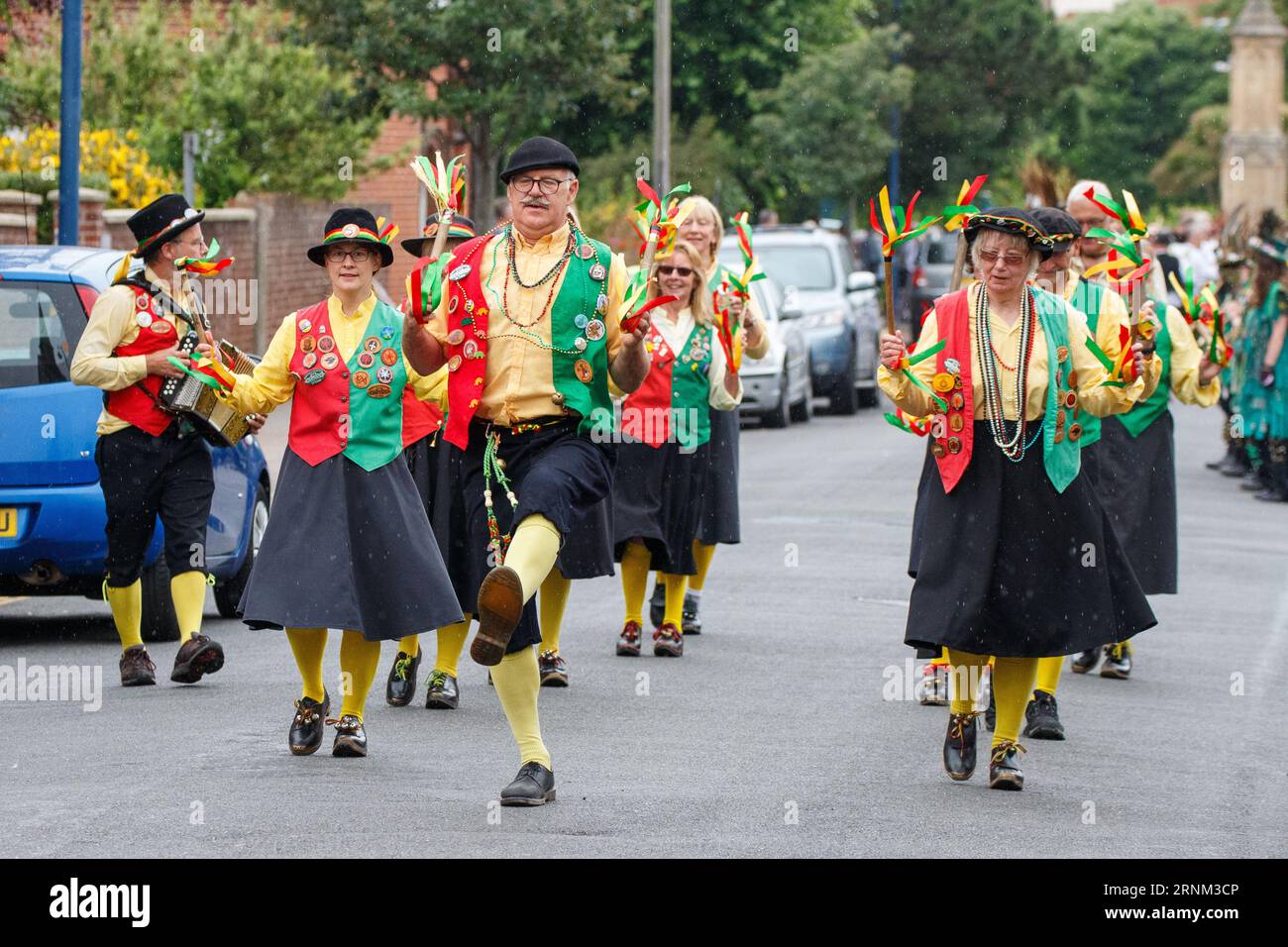 Morris-Tänzer beim Sheringham Potty Festival 2019 Stockfoto