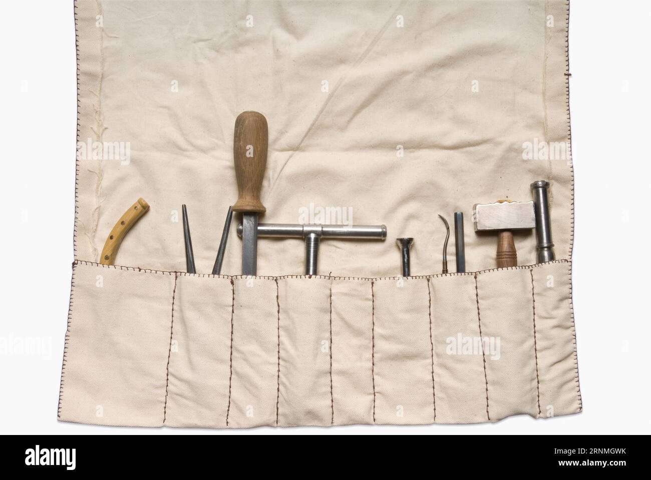 Trepinierende und orthopädisch-mittelalterliche medizinische Instrumente Stockfoto