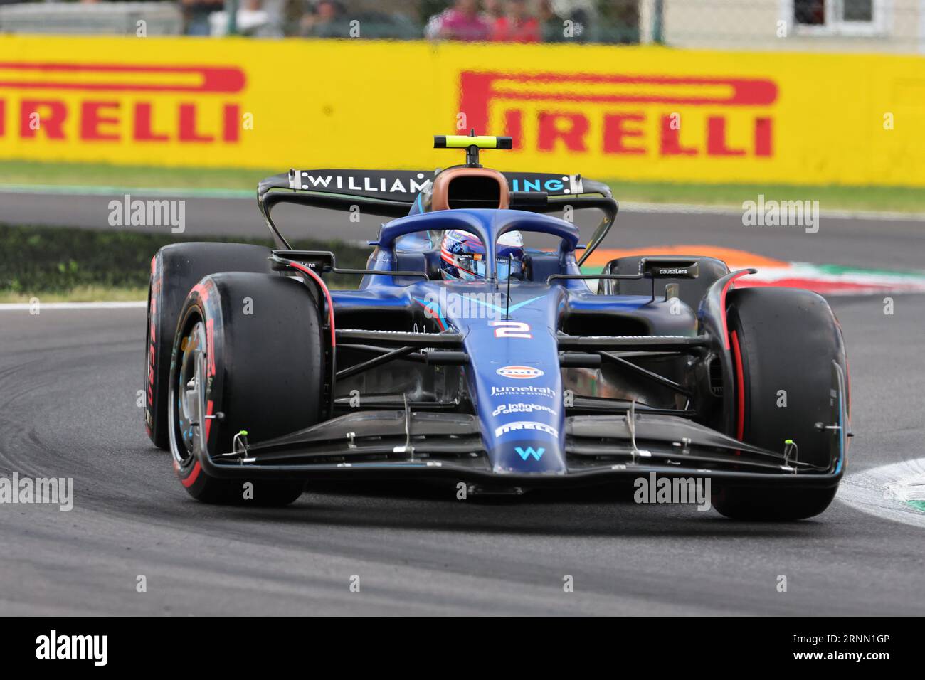 Monza, Italien. September 2023. MONZA, Italien, 1. September 2023; #2, Logan Sargeant, USA, Team Williams F1 FW45, Mercedes-Motor, Parco di Monza, Autodromo, Formel 1, F1, großer Preis von Italien, GP d'Italie, Motorsport, Formel1, Honorarpflichtiges Foto, gebührenpflichtiges Bild, Copyright © Gabriele MOLETI/ATP Images (MOLETI Gabriele/ATP/SPP) Credit: SPP Sport Press Photo. Alamy Live News Stockfoto