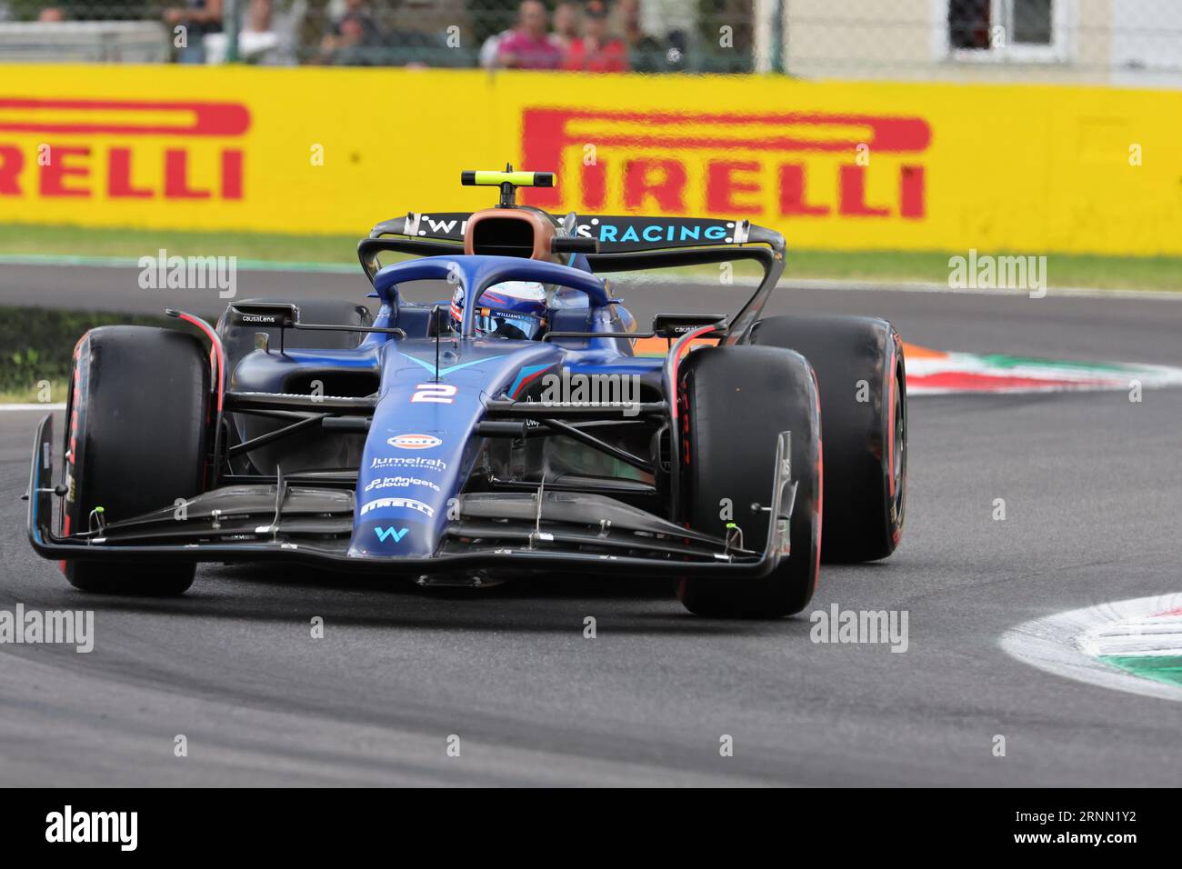 Monza, Italien. September 2023. MONZA, Italien, 1. September 2023; #2, Logan Sargeant, USA, Team Williams F1 FW45, Mercedes-Motor, Parco di Monza, Autodromo, Formel 1, F1, großer Preis von Italien, GP d'Italie, Motorsport, Formel1, Honorarpflichtiges Foto, gebührenpflichtiges Bild, Copyright © Gabriele MOLETI/ATP Images (MOLETI Gabriele/ATP/SPP) Credit: SPP Sport Press Photo. Alamy Live News Stockfoto