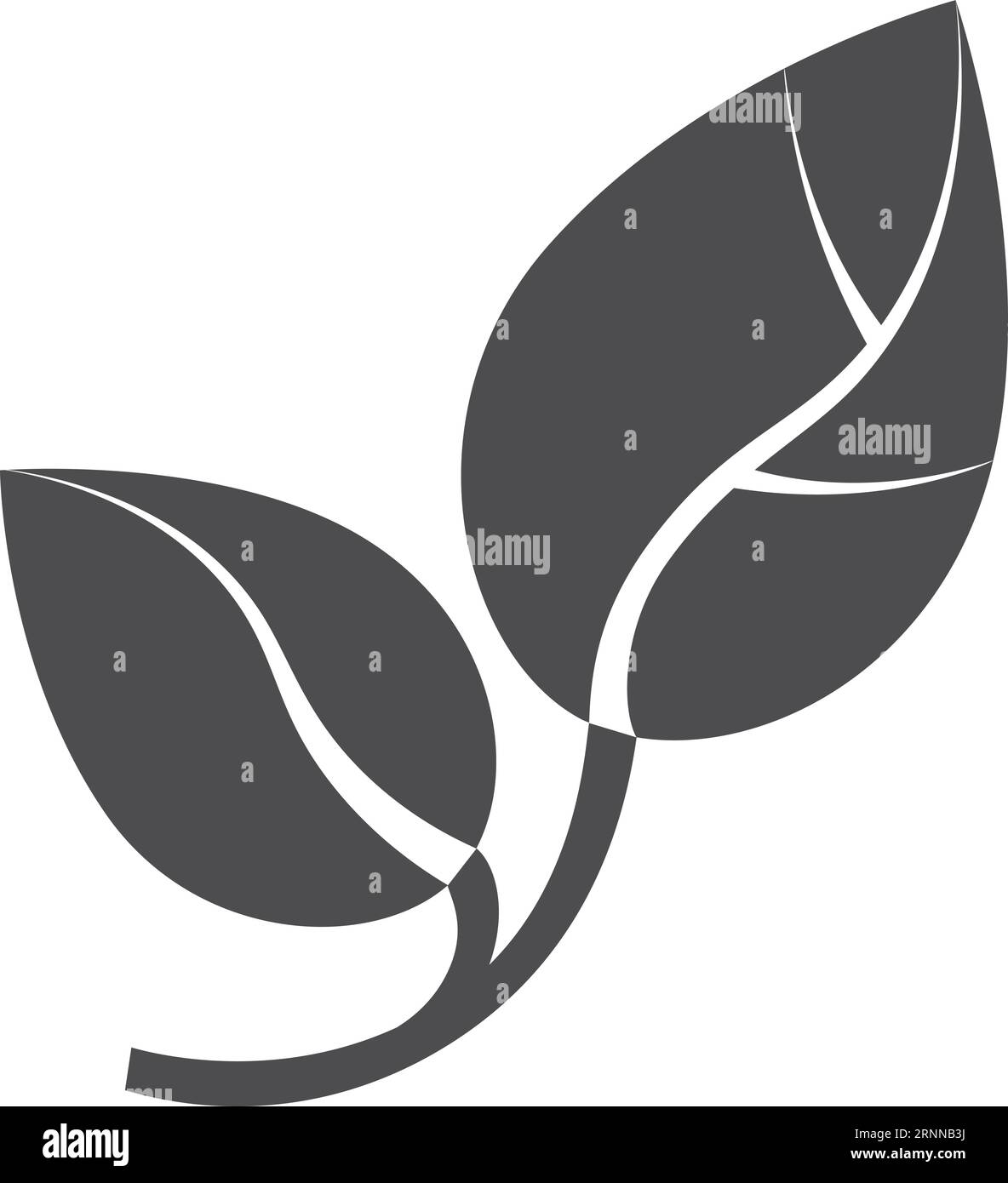 Schwarzes Symbol für Teeblatt. Natürliches Bio-Produkt Stock Vektor