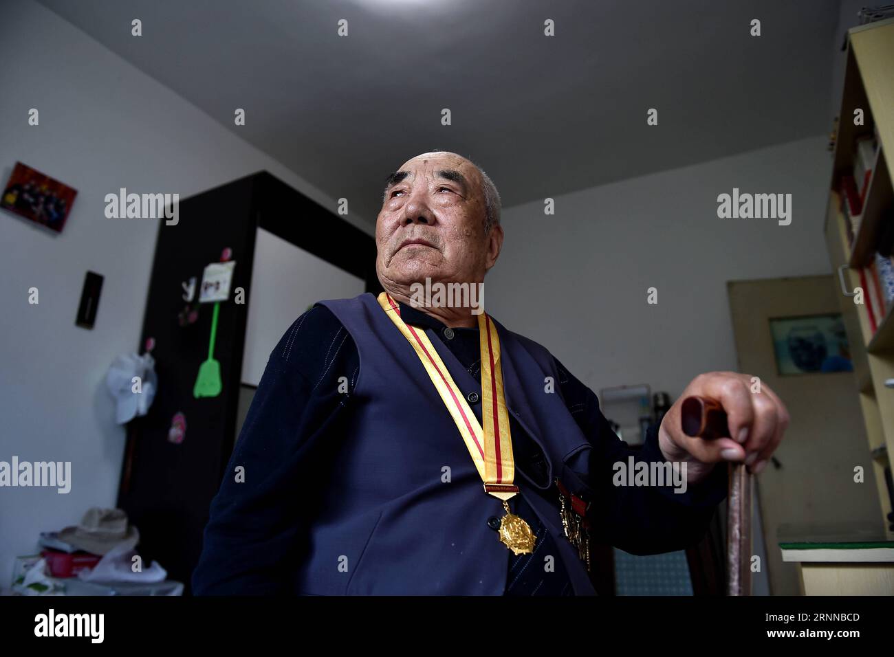 (170706) TAIYUAN, 6. Juli 2017 Veteran Liu Yichou, 92, lebt zu