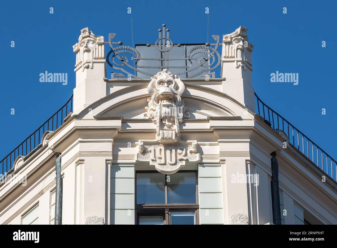 Jugendstilgebäude in der Altstadt von Riga - Riga, Lettland Stockfoto