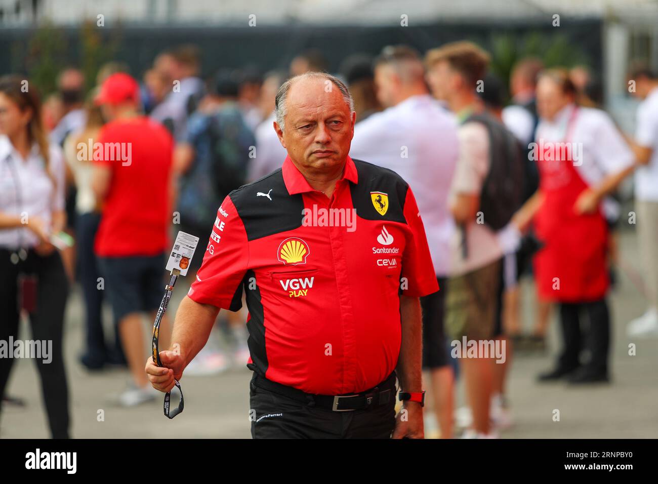 Frederic Vasseur (FRA) - Scuderia Ferrari Team Principal während des freien Trainings am Samstag den 2 September 2023 FORMEL 1 PIRELLI GRAN PREMIO D’ITALIA 2023 - Stockfoto