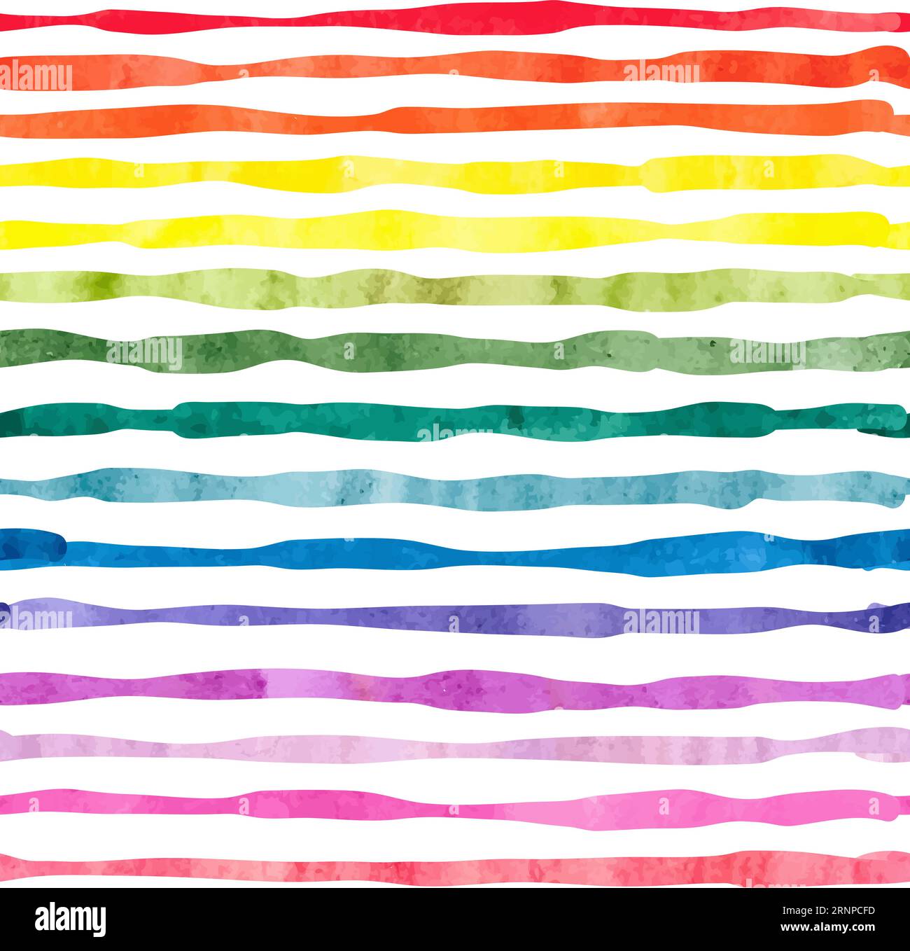 Nahtloses Muster mit horizontalen, bunten Streifen. Gestreifter Vektorhintergrund Stock Vektor