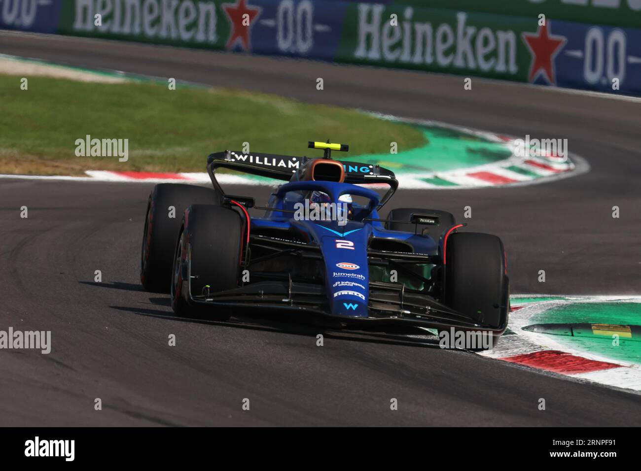 Monza, Italien. September 2023. MONZA, Italien, 2. September 2023; #2, Logan Sargeant, USA, Team Williams F1 FW45, Mercedes-Motor, Parco di Monza, Autodromo, Formel 1, F1, großer Preis von Italien, GP d'Italie, Motorsport, Formel1, Honorarpflichtiges Foto, gebührenpflichtiges Bild, Copyright © Gabriele MOLETI/ATP Images (MOLETI Gabriele/ATP/SPP) Credit: SPP Sport Press Photo. Alamy Live News Stockfoto