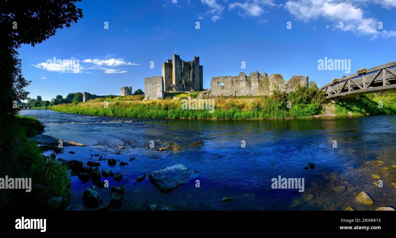 Trim Castle am Fluss Boyne, County Meath, Irland Stockfoto