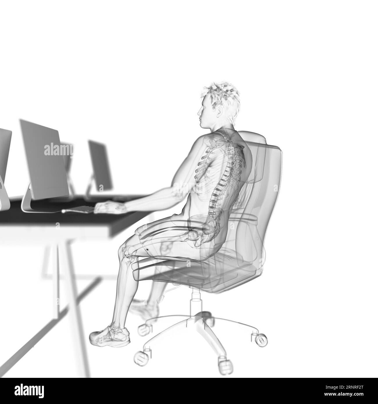 Büroangestellte, Illustration Stockfoto