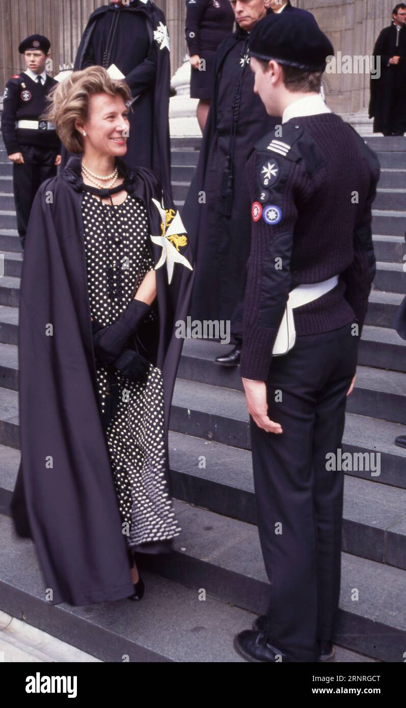 Birgitte, die Herzogin von Gloucester, Ordensdienst am 26. Juni 1993 in der St. Paul's Cathedral Foto vom Henshaw-Archiv Stockfoto