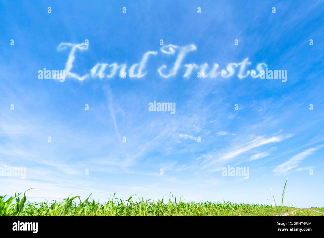 Land Trusts: Gemeinnützige Organisationen, die Land vor der Entwicklung schützen und den Erhalt fördern. Stockfoto