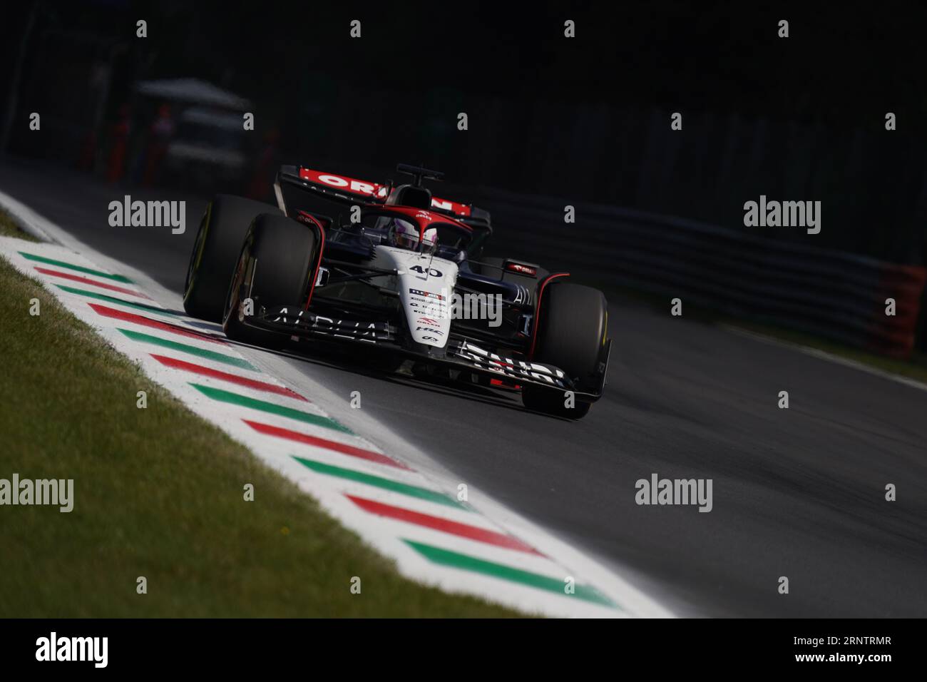 Monza, Italien. September 2023. Liam Lawson aus New Zeland, der 40 den Scuderia AlphaTauri AT04 Honda RBPT während der Formel 1 Pirelli GP d’Italia fuhr. Quelle: Alessio Morgese/Alessio Morgese/Emage/Alamy Live News Stockfoto