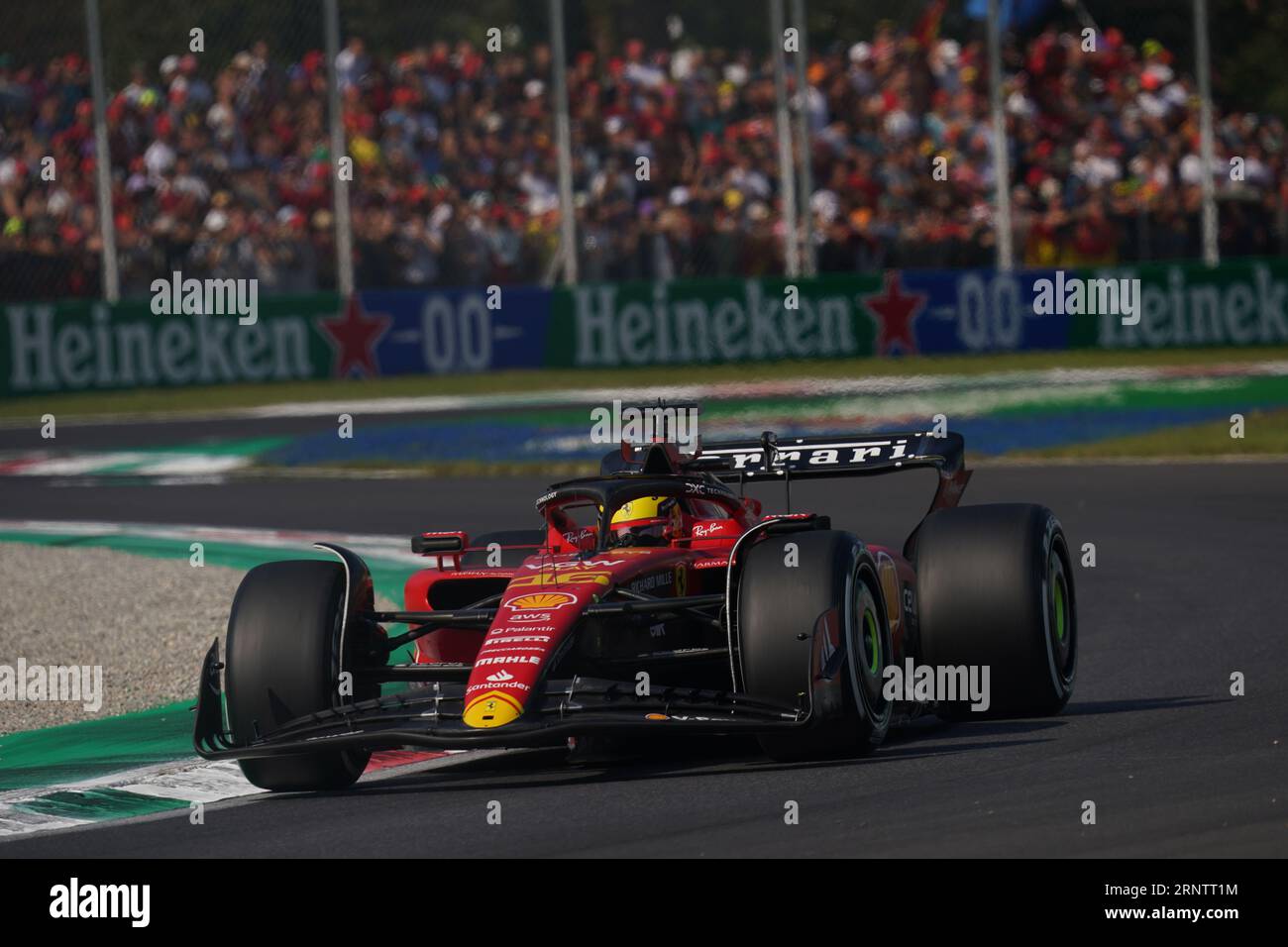 Monza, Italien. September 2023. Charles Leclerc aus Monaco fuhr den Scuderia Ferrari SF-23 Ferrari während der Formel 1 Pirelli GP d'Italia. Quelle: Alessio Morgese/Alessio Morgese/Emage/Alamy Live News Stockfoto