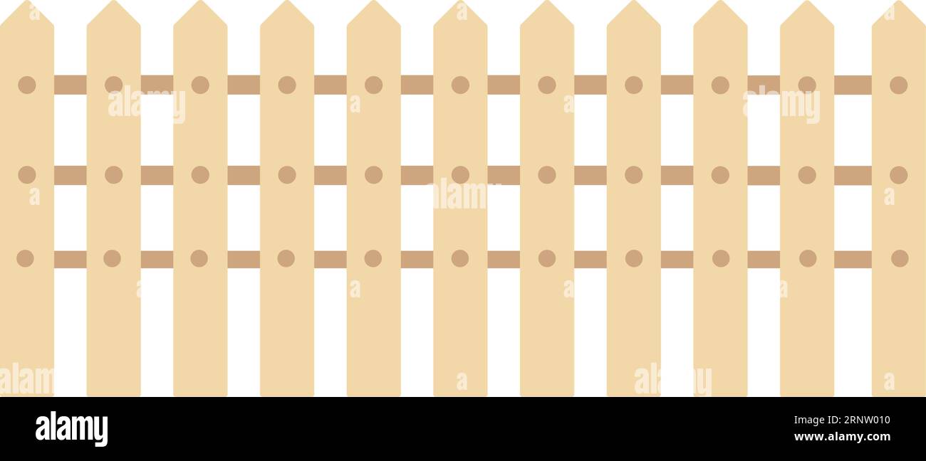 Gartenzaun. Farbsymbol für Holzplankenbarriere Stock Vektor