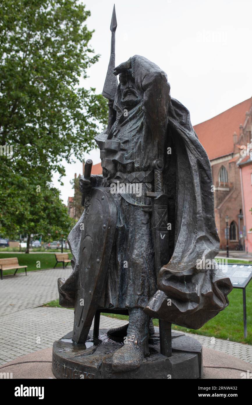 Danzig, Polen - Denkmal Swietopelk II. Der große, Herzog von Pommern. Stockfoto