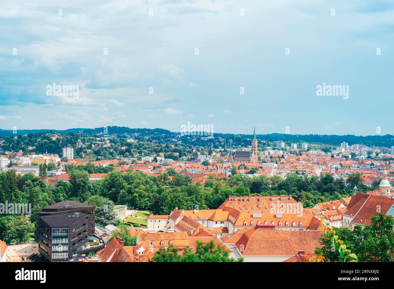 Luftaufnahme der Stadt Graz, Österreich. Stockfoto