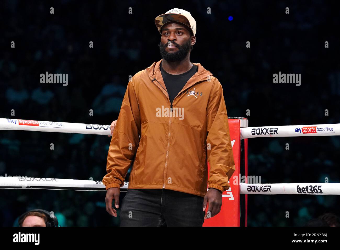 Joshua Buatsi tritt gegen Dan Azeez (nicht abgebildet) vor ihrem schwergewichtigen Kampf in der O2 Arena am 21. Oktober in London in der AO Arena in Manchester an. Bilddatum: Samstag, 2. September 2023. Stockfoto