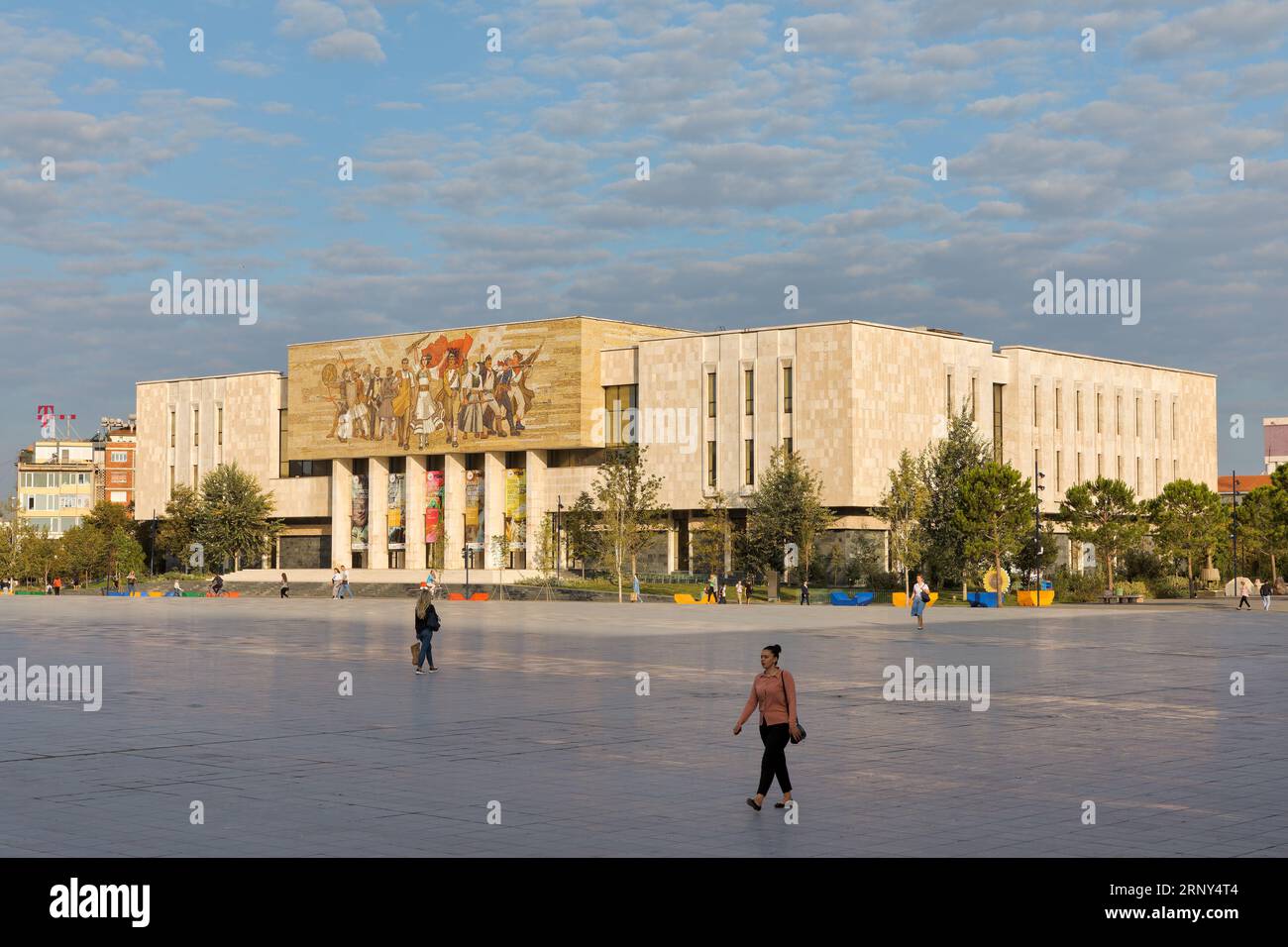 National Historical Museum, Skenderbeg Square, Tirana Stockfoto