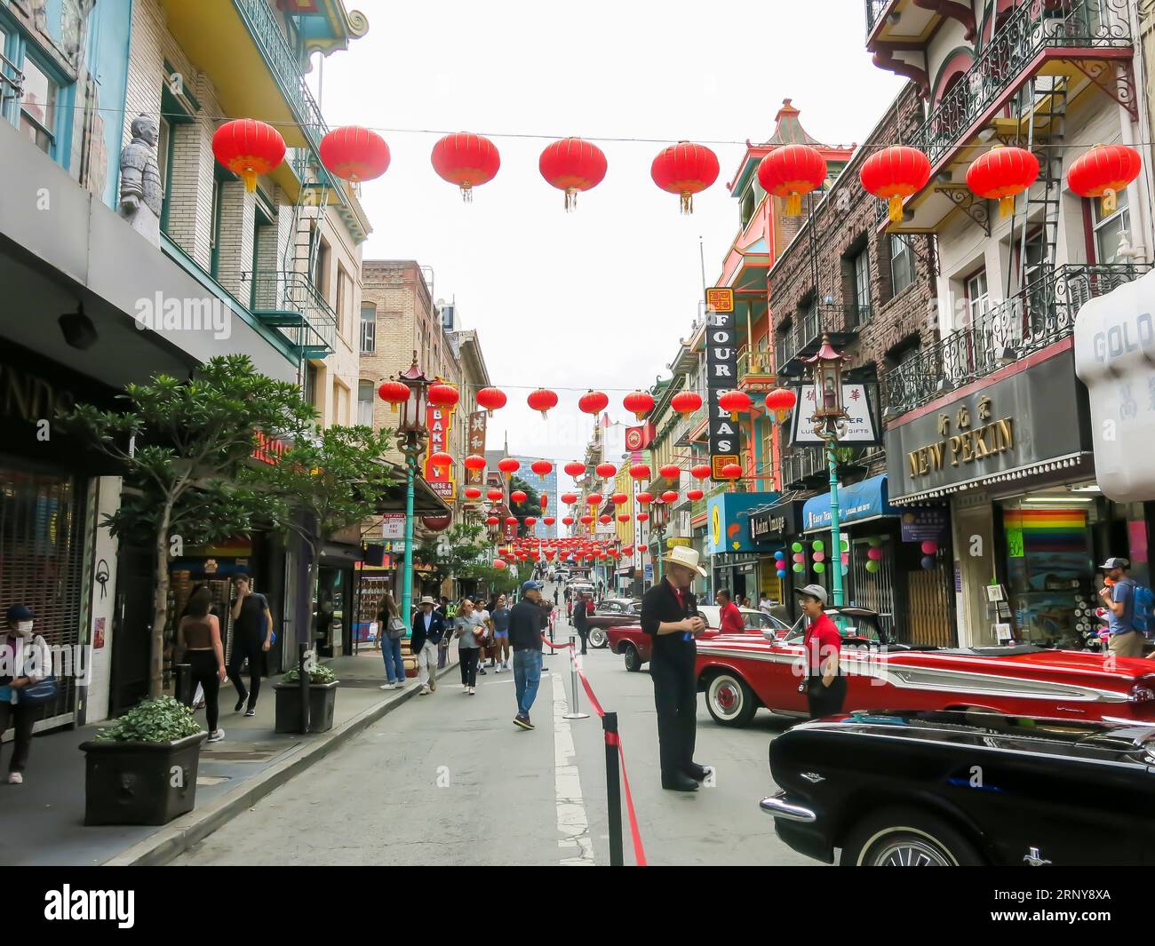 Auf der Vintage Car Show, Chinatown, San Francisco Stockfoto