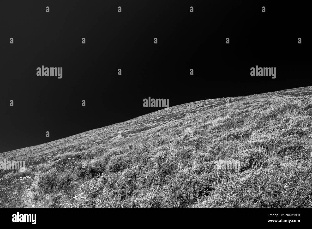 Dark Sky Over Hillside Im Western Yellowstone National Park Stockfoto