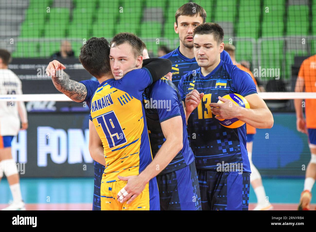 Ukrainische Volleyball-Nationalmannschaft. Volleyball-Weltmeisterschaft 2022. Stockfoto