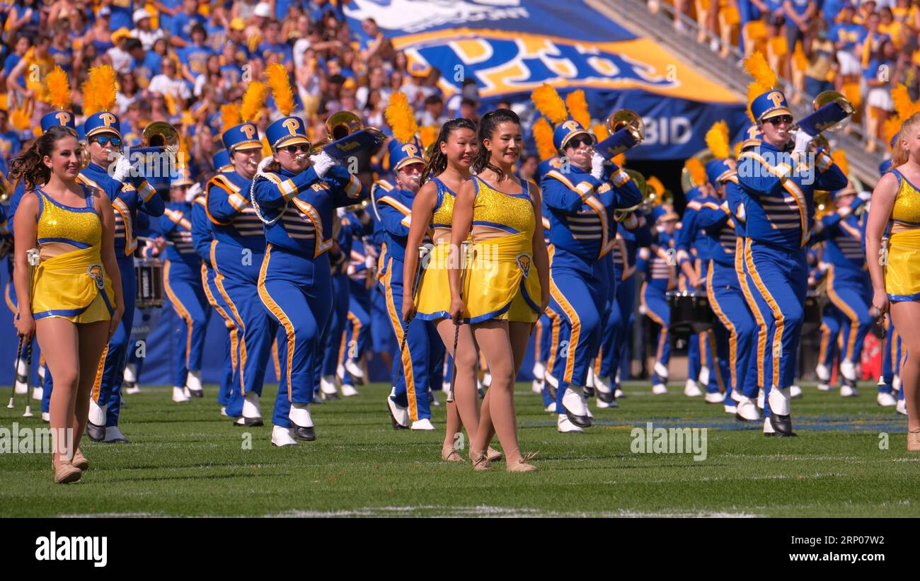 SEPTEMBER 2023: Pitt Band während der Pitt Panthers vs. Wofford Terriers in Pittsburgh, PA. Jason Pohuski/CSM Stockfoto