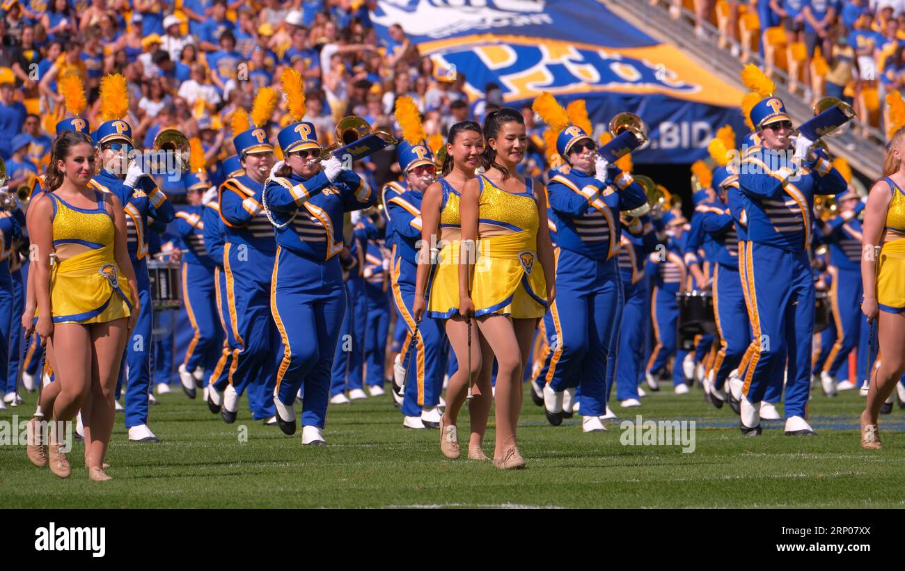 SEPTEMBER 2023: Pitt Band während der Pitt Panthers vs. Wofford Terriers in Pittsburgh, PA. Jason Pohuski/CSM Stockfoto