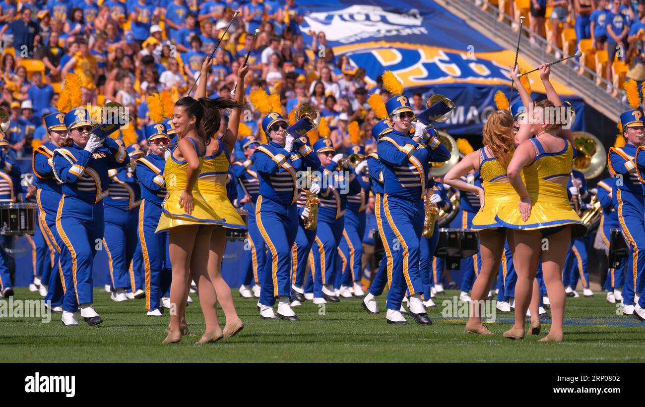 SEPTEMBER 2023: Pitt Band während der Pitt Panthers vs. Wofford Terriers in Pittsburgh, PA. Jason Pohuski/CSM Stockfoto