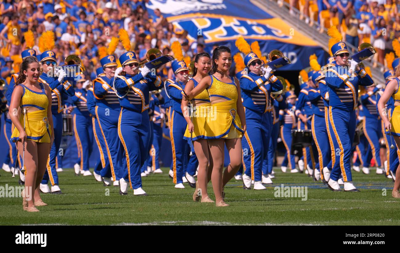 SEPTEMBER 2023: Pitt Band während der Pitt Panthers vs. Wofford Terriers in Pittsburgh, PA. Jason Pohuski/CSM Stockfoto