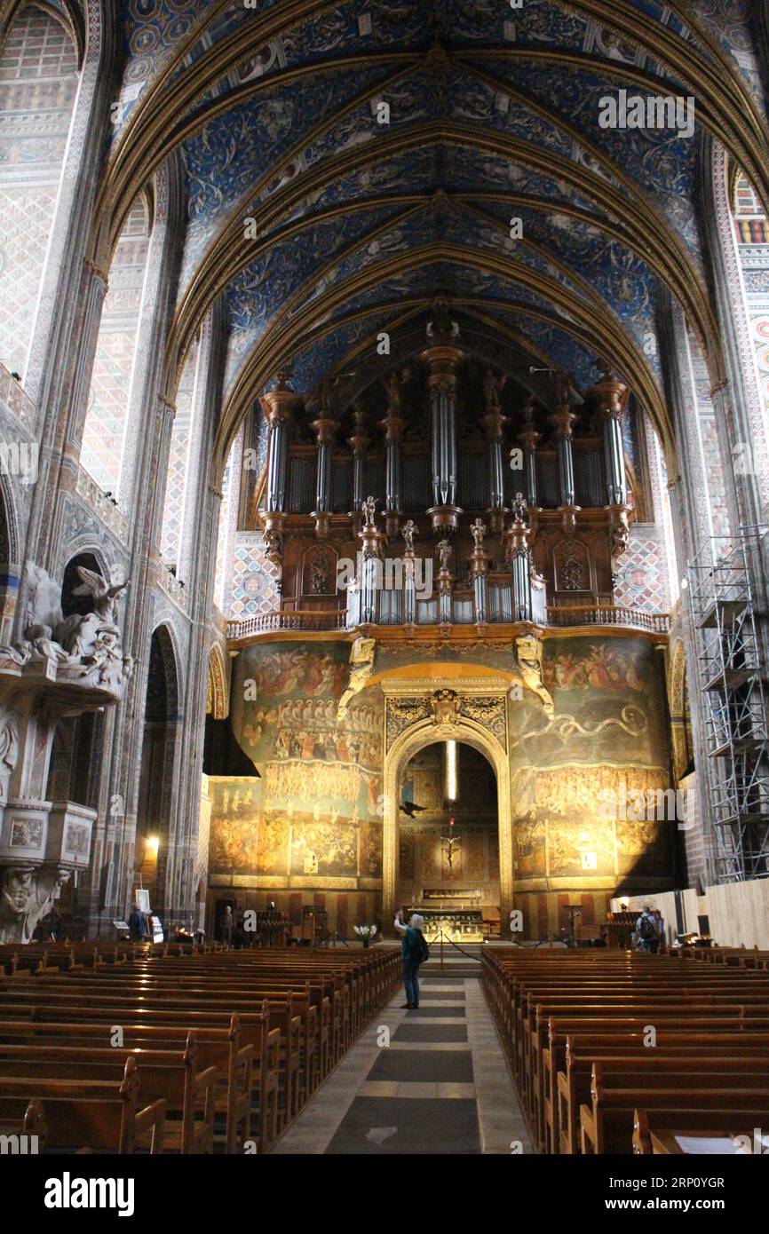 Im Inneren der Kathedrale Sainte-Cécile in Albi, Frankreich Stockfoto