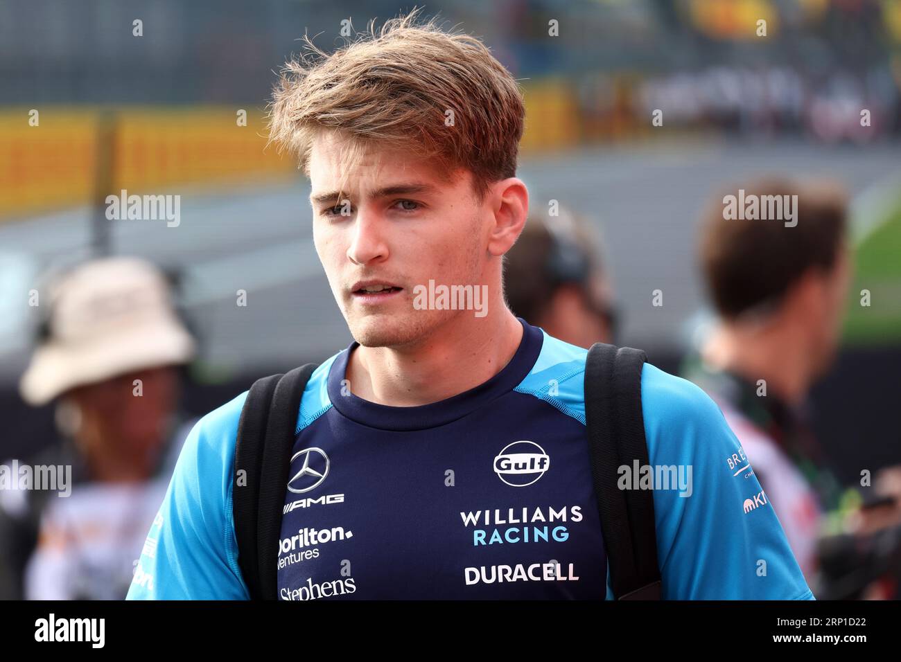 Monza, Italien. September 2023. Logan Sargeant von Williams Racing während der Qualifikation für den F1 Grand Prix von Italien im Autodromo Nazionale am 2. September 2023 in Monza, Italien. Dank: Marco Canoniero/Alamy Live News Stockfoto