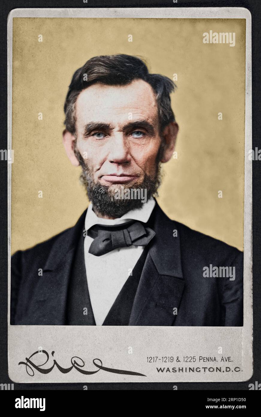 Abraham Lincoln, Kopf-Schulter-Porträt, Vorderseite. Washington, D.C. 1863. November 8. Fotograf: Alexander Gardner / Moses P. Rice. Moses proba Stockfoto