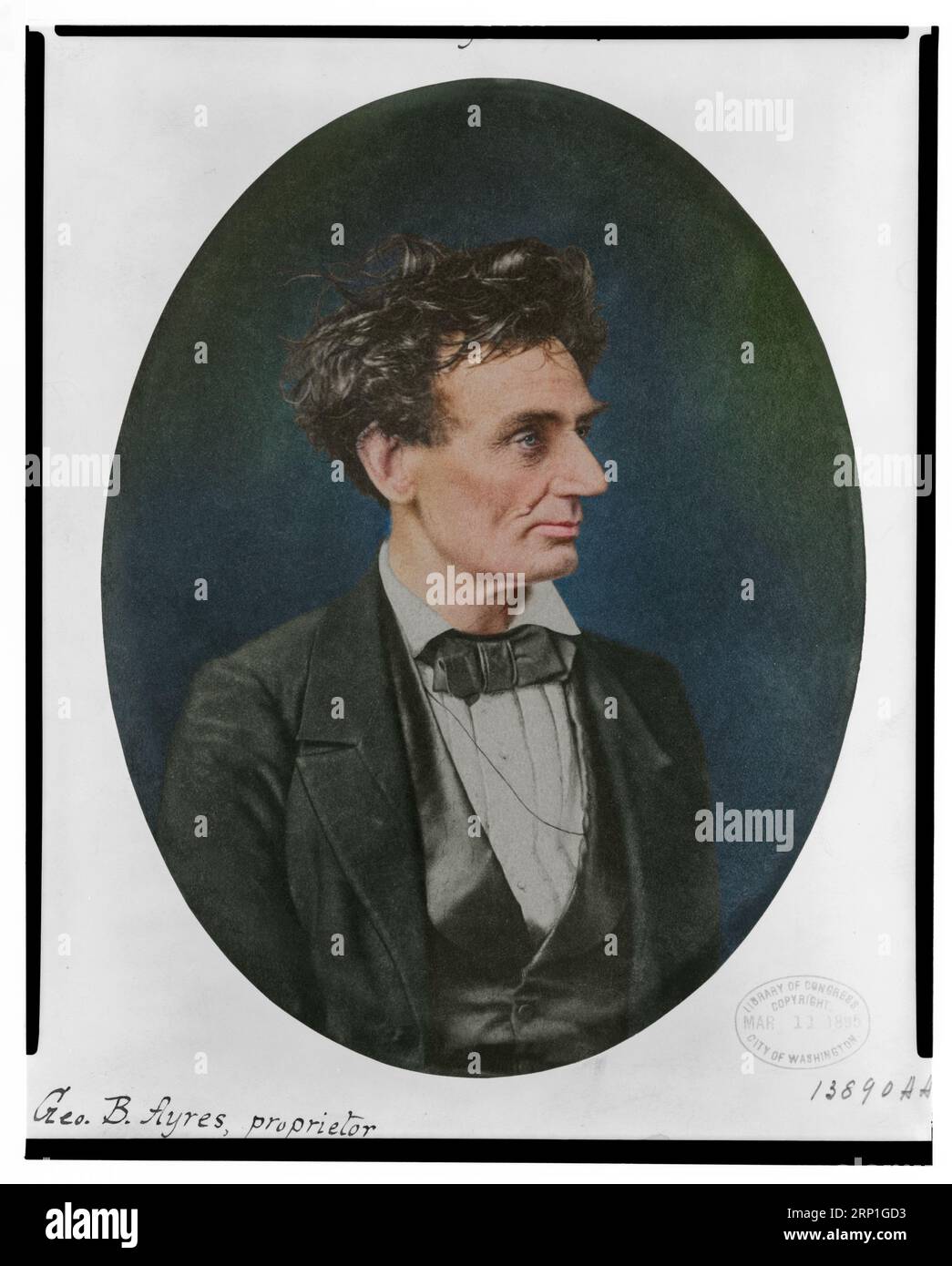 Abraham Lincoln, unmittelbar vor der Nominierung des Senats, Chicago, Illinois. 1857. Februar 28 Stockfoto