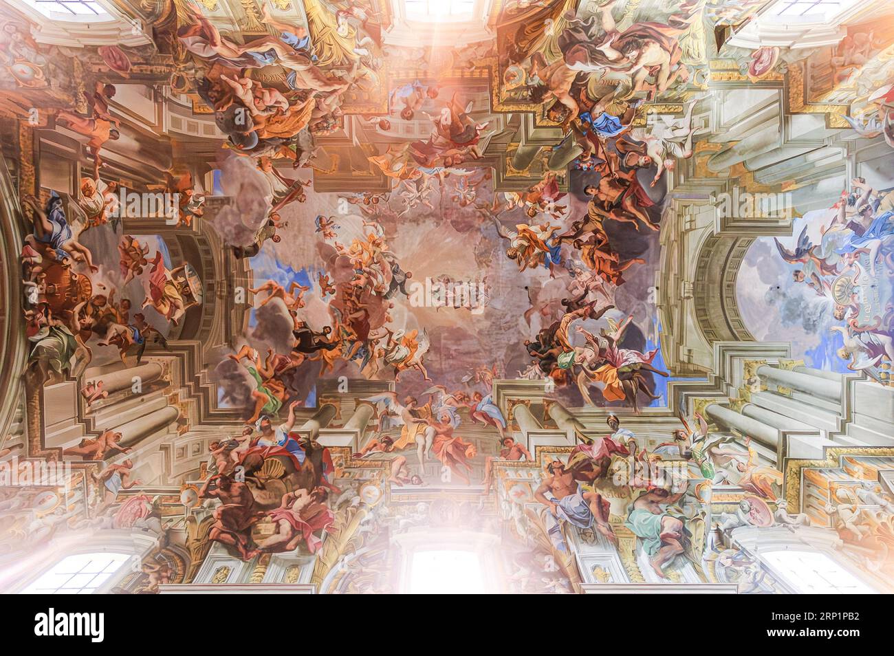 Rom, Italien, 9. august 2008: St. Ignatius von Loyola Vault Stockfoto