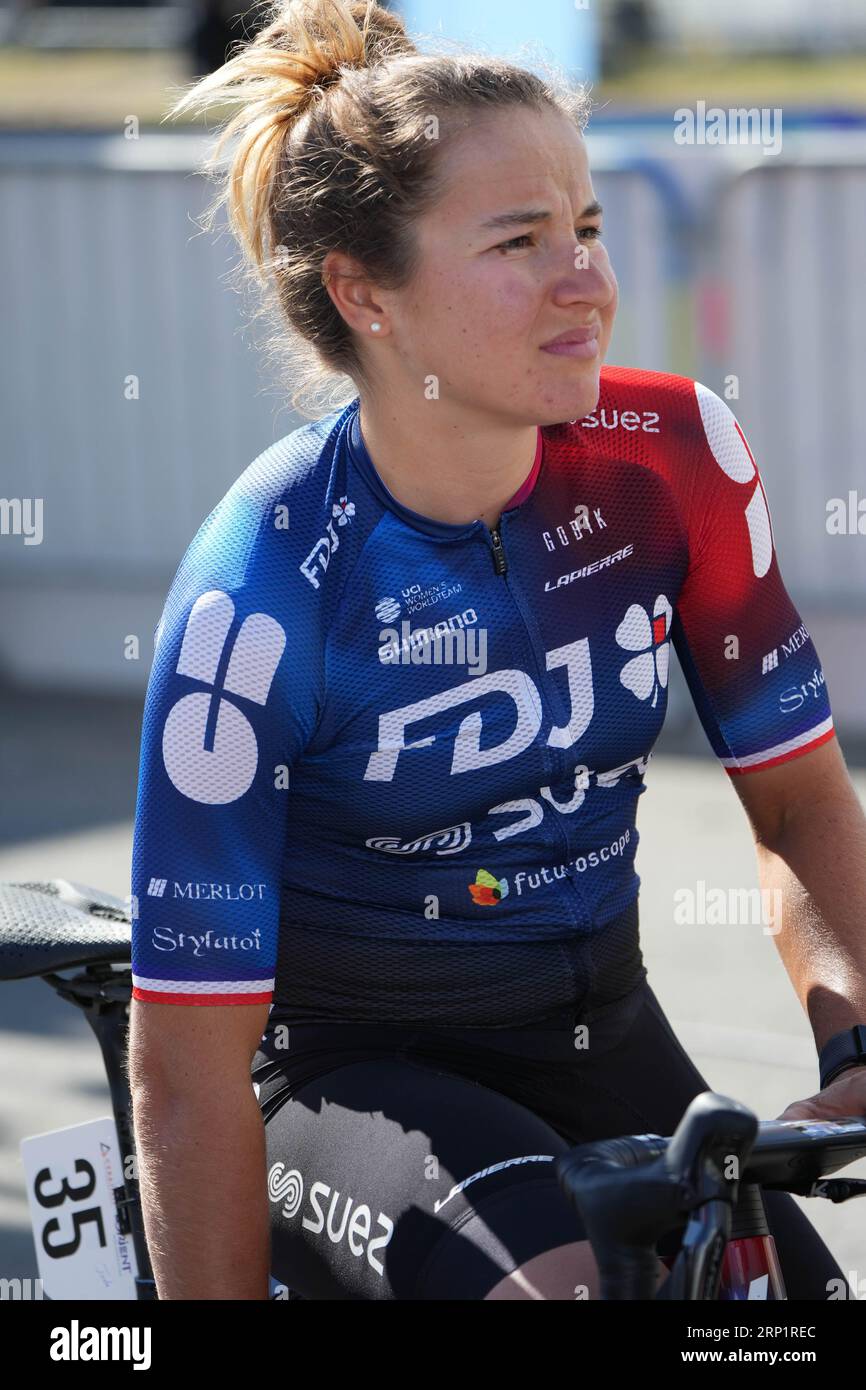 Plouay, Frankreich. September 2023. Jade Wiel von FDJ-Suez während der Classic Lorient Agglomération - Trophée Ceratizit, UCI Women's World Tour Radrennen am 2. September 2023 in Plouay, Frankreich - Foto Laurent Lairys/DPPI Credit: DPPI Media/Alamy Live News Stockfoto
