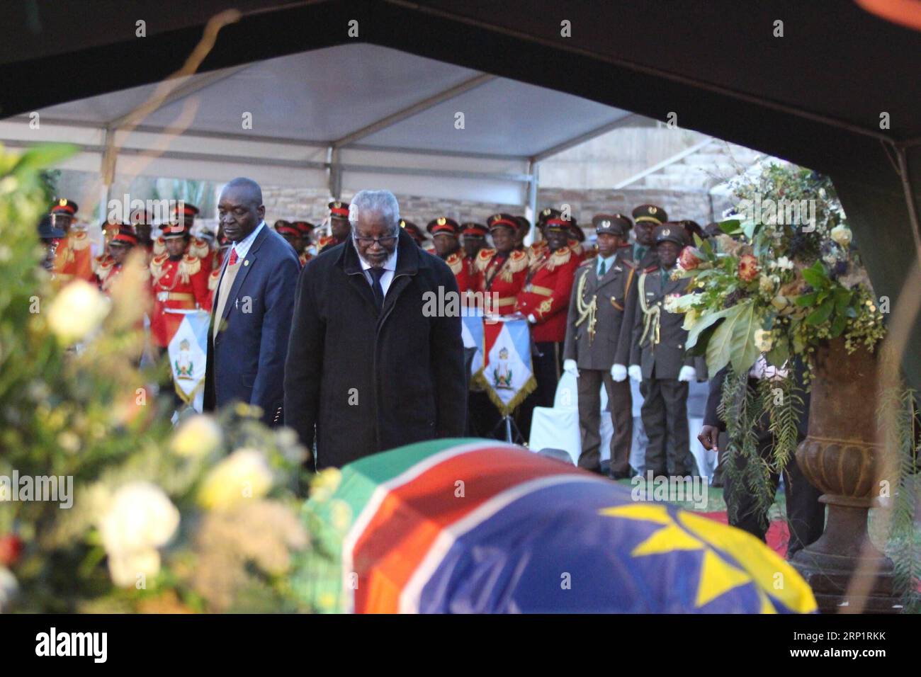 (180721) -- WINDHOEK, 21. Juli 2018 -- Foto vom 20. Juli 2018 zeigt den staatlichen Gedenkgottesdienst für Theo-Ben Gurirab, den ehemaligen Präsidenten der Interparlamentarischen Union (IPU) und den zweiten Ministerpräsidenten Namibias, in Windhoek, Namibia. Gurirab starb am 14. Juli 2018 im Alter von 80 Jahren. (zcc) NAMIBIA-WINDHOEK-STATE MEMORIAL SERVICE-GURIRAB Nampa PUBLICATIONxNOTxINxCHN Stockfoto