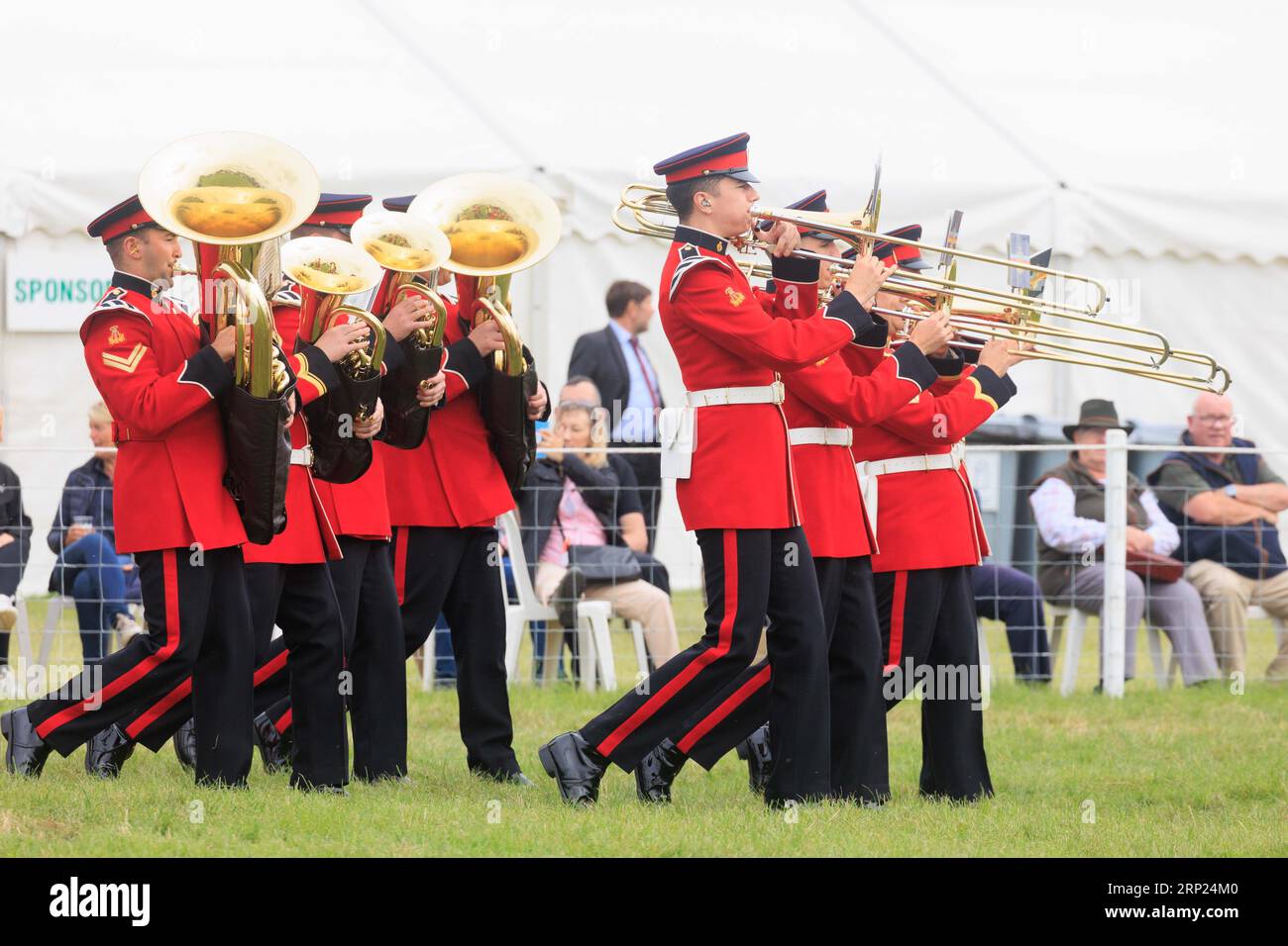 Am 31. August 2023 spielte die British Army Band Tidworth bei der Bucks County Show Stockfoto