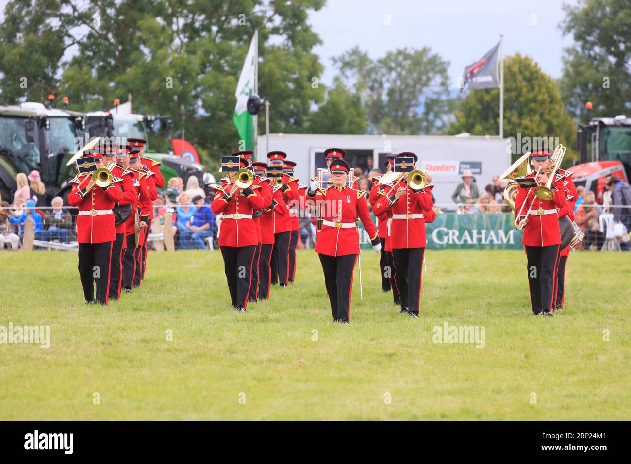 Am 31. August 2023 spielte die British Army Band Tidworth bei der Bucks County Show Stockfoto
