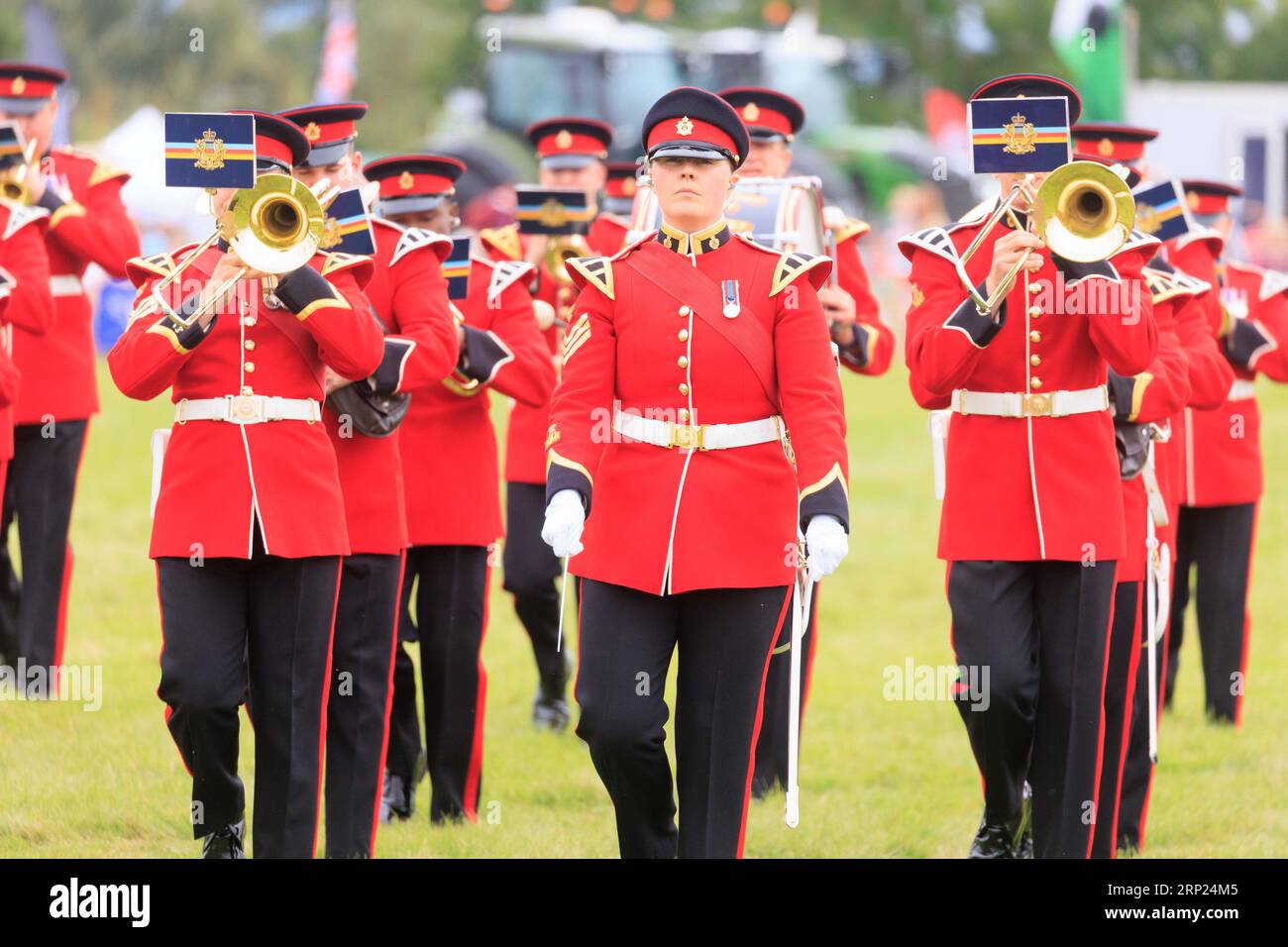 Am 31. August 2023 spielte die British Army Band Tidworth bei der Bucks County Show Stockfoto