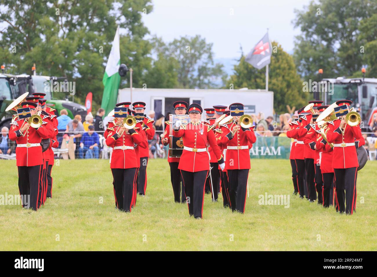 Am 31. August 2023 spielte die British Army Band Tidworth bei der Bucks County Show Stockfoto