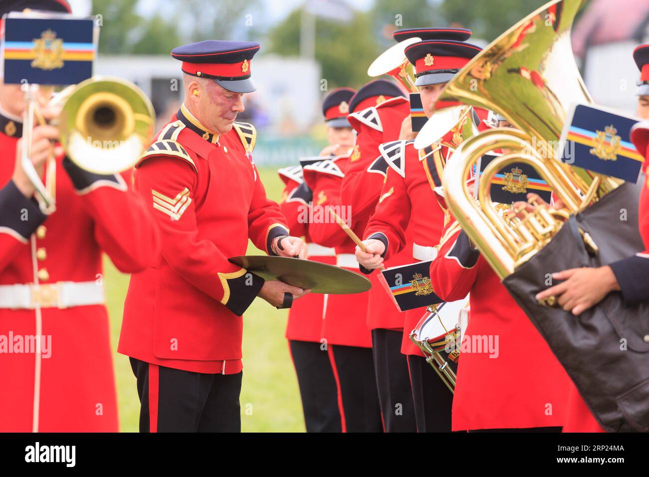 Am 31. August 2023 spielte die British Army Band Tidworth bei der Bucks County Show Stockfoto