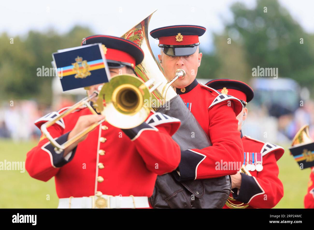 Am 31. August 2023 spielte die British Army Band Tidworth bei der Bucks County Show Stockfoto