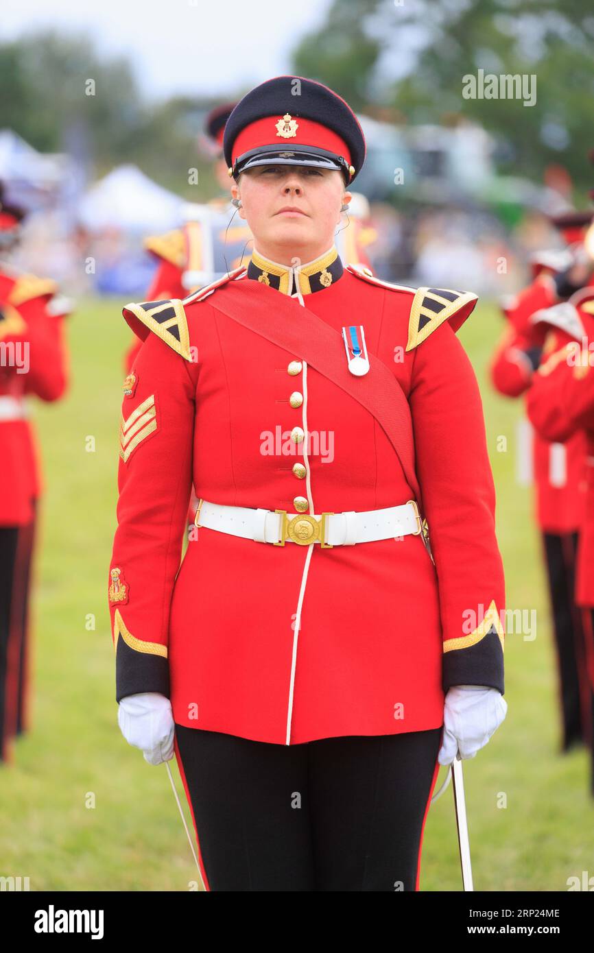 Am 31. August 2023 spielte die British Army Band Tidworth bei der Bucks County Show Stockfoto