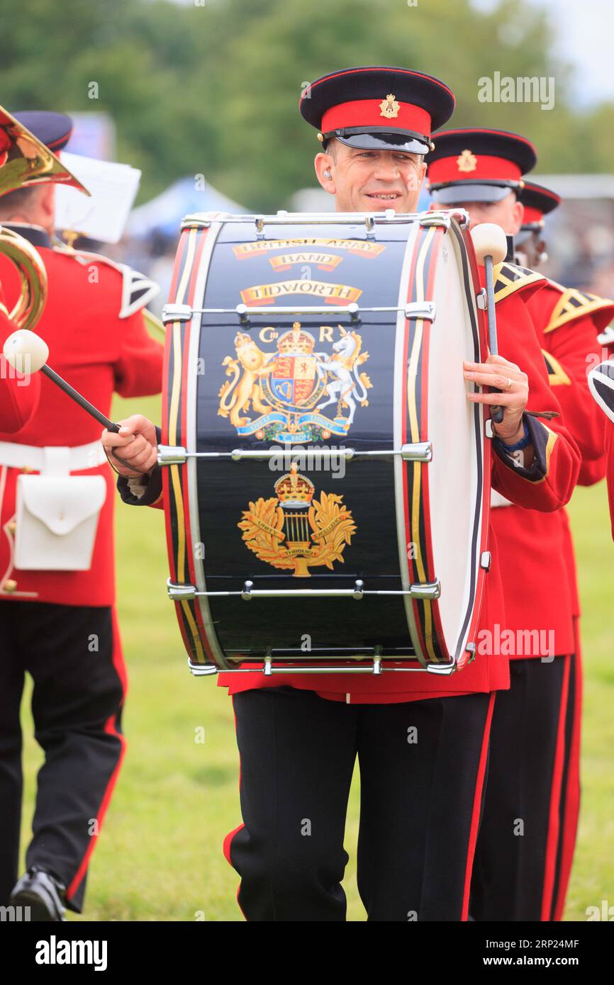 Am 31. August 2023 spielte die British Army Band Tidworth bei der Bucks County Show Stockfoto