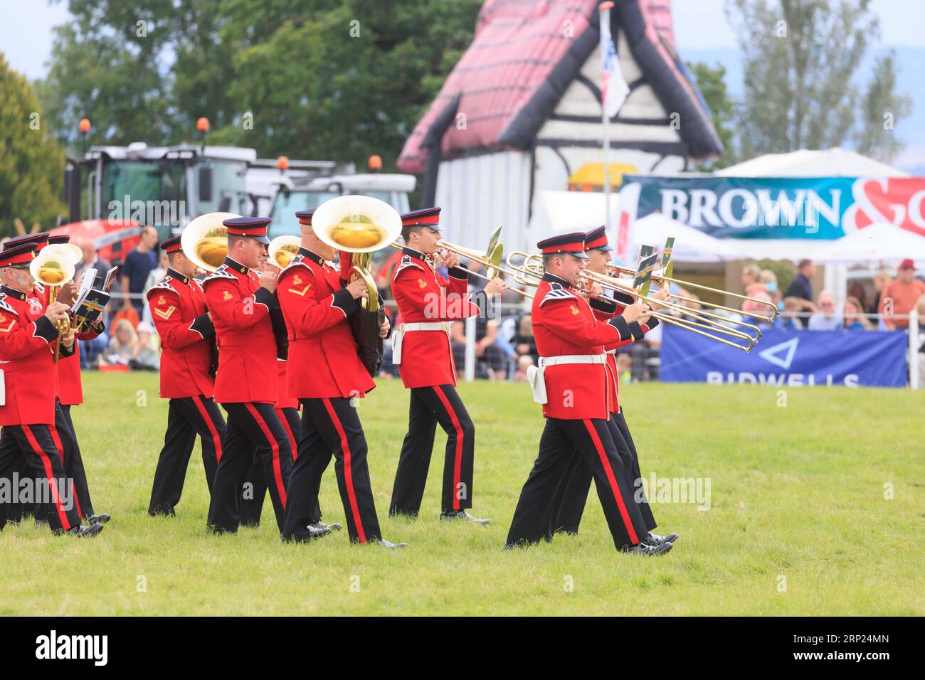 Am 31. August 2023 spielte die British Army Band Tidworth bei der Bucks County Show Stockfoto
