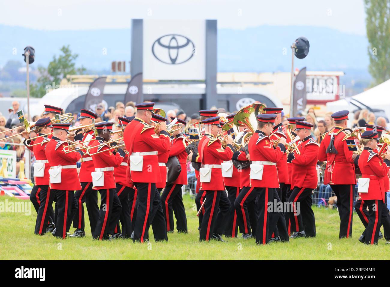 Am 31. August 2023 spielte die British Army Band Tidworth bei der Bucks County Show Stockfoto