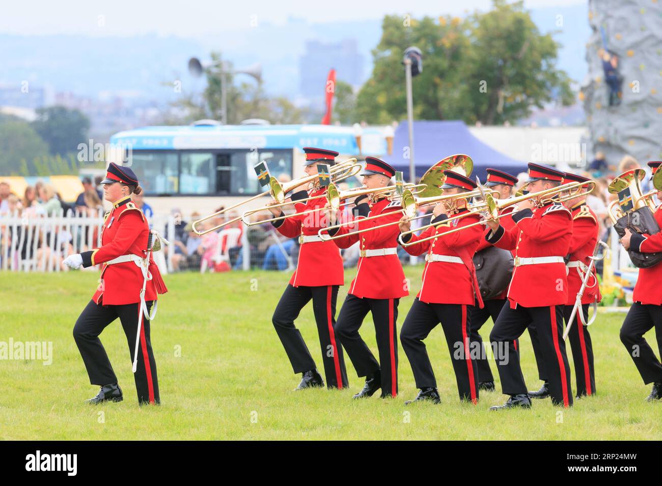 Am 31. August 2023 spielte die British Army Band Tidworth bei der Bucks County Show Stockfoto
