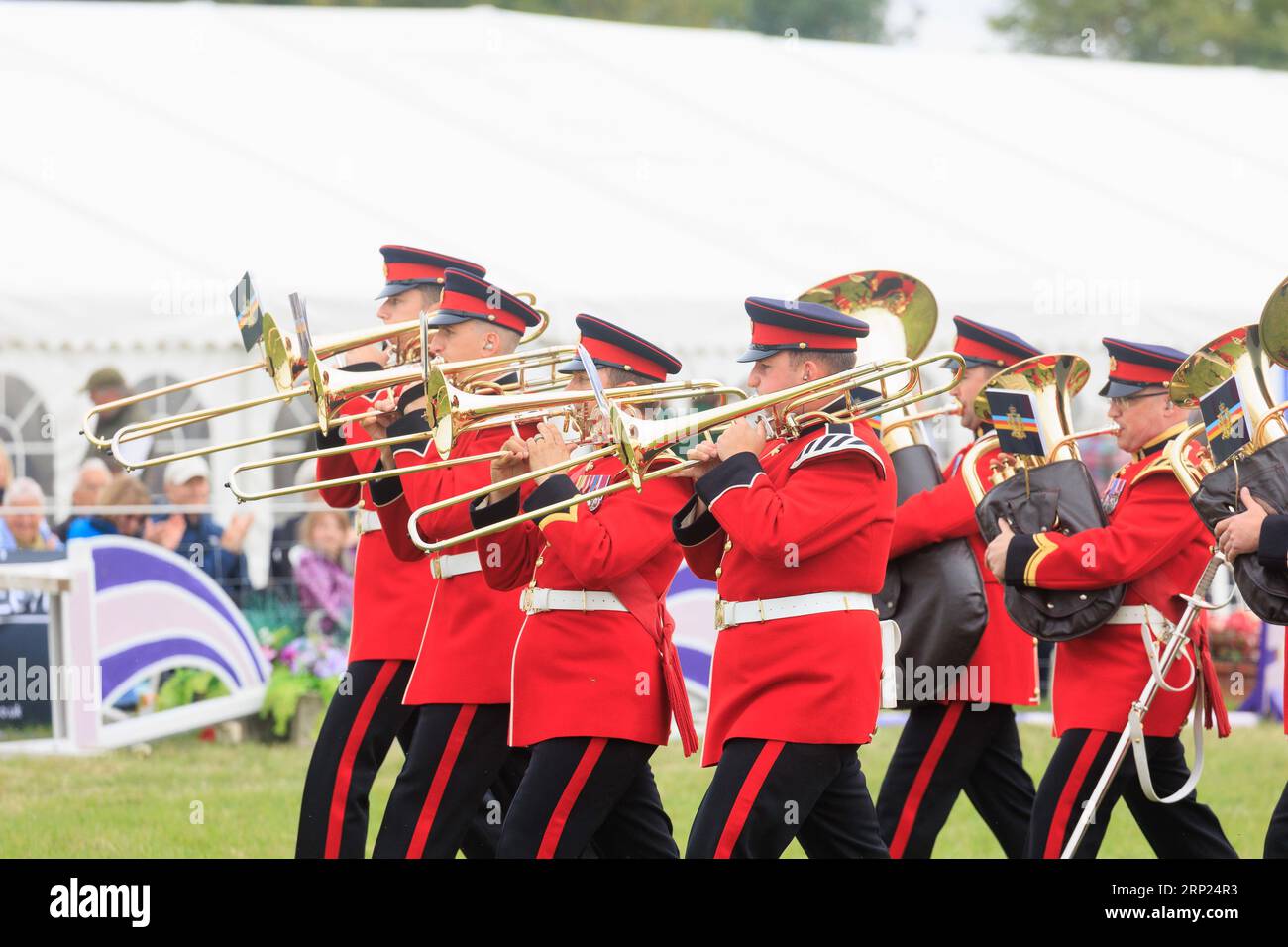 Am 31. August 2023 spielte die British Army Band Tidworth bei der Bucks County Show Stockfoto