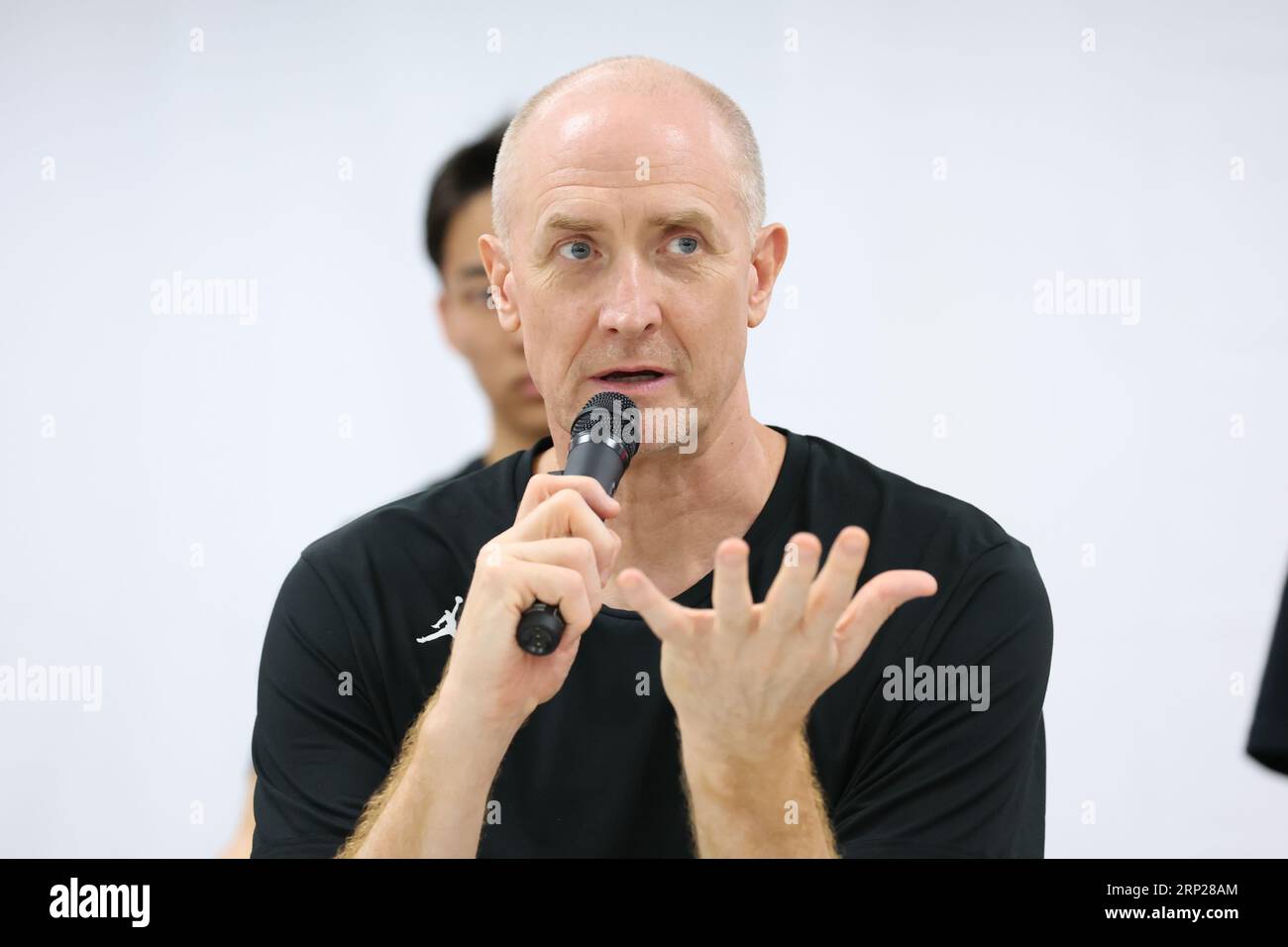 Okinawa City Hall, Okinawa, Japan. September 2023. Tom Hovasse (JPN), 3. SEPTEMBER 2023 - Basketball: Report Meeting for Qualifying for the Paris Olympic Games 2024 at Okinawa City Hall, Okinawa, Japan. Quelle: YUTAKA/AFLO SPORT/Alamy Live News Stockfoto